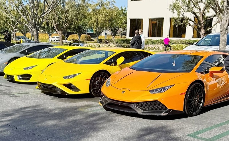 Exotics And Espresso Cars And Coffee Lamborghini lineup - official website pic
